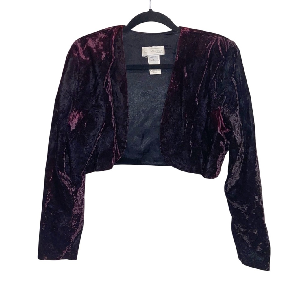 Scott McClintock Bolero Jacket Large Velvet Whimsigoth USA Grunge Vintage Prom